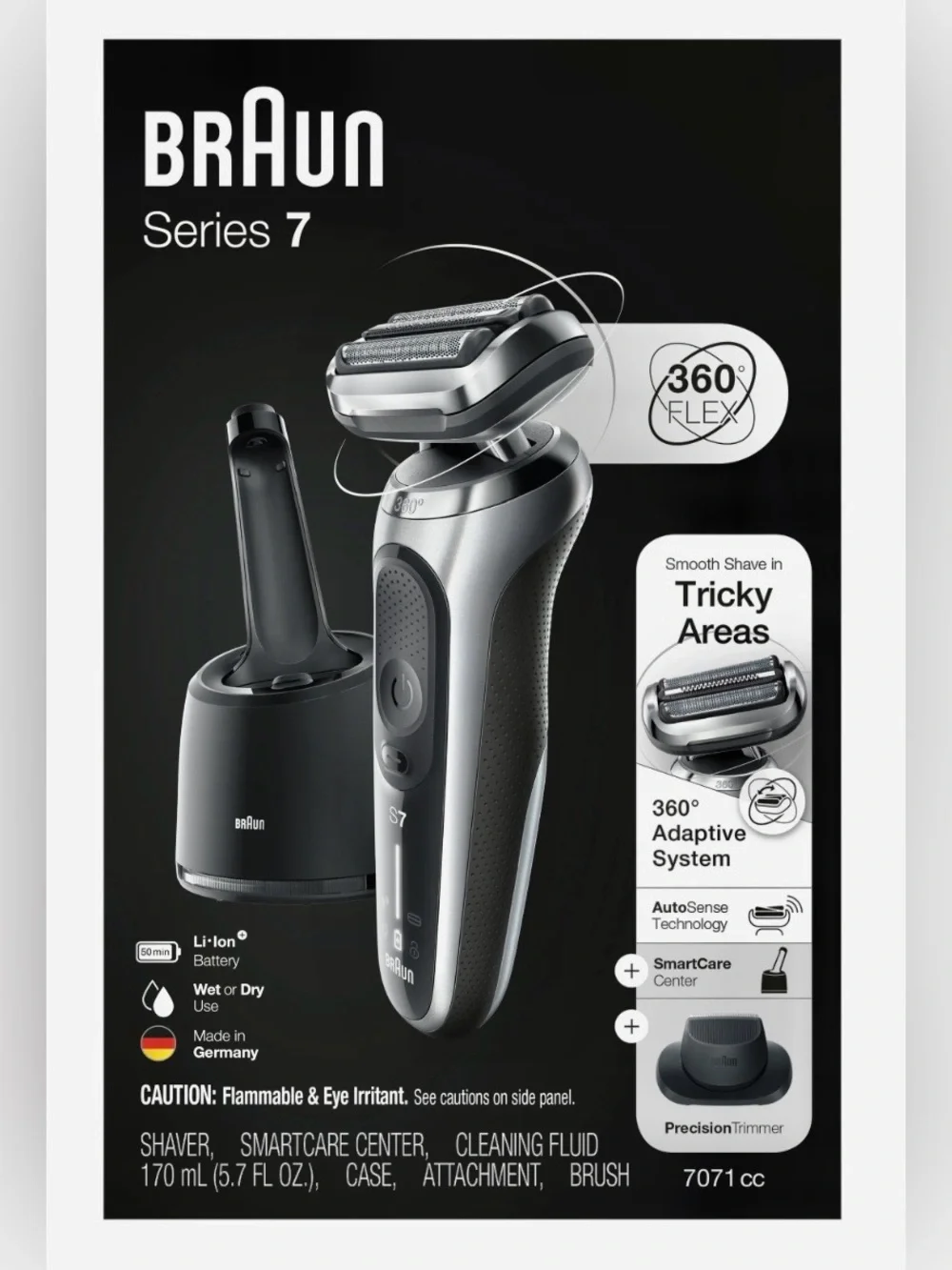 Brand New BRAUN Series 7 360 Degrees Adaptive System Men’s Shaver Retail $179